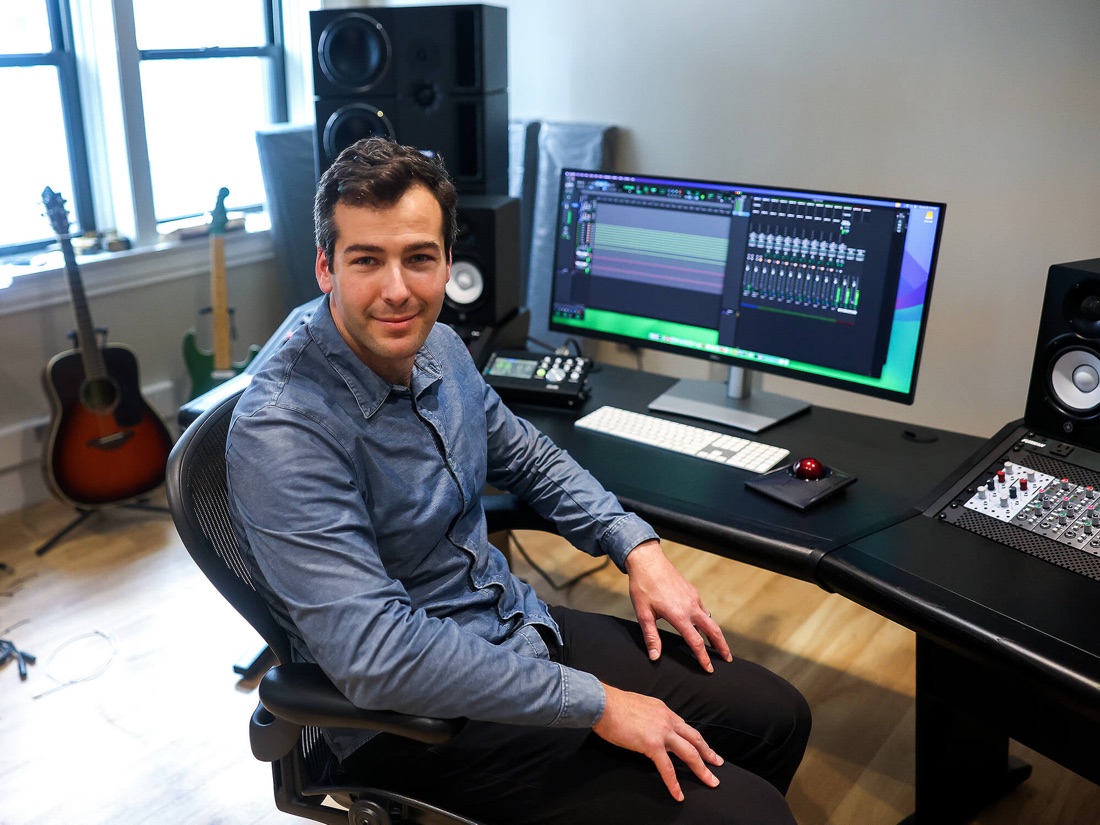 Mikey Shulman, co-founder & CEO of Suno, in the studio